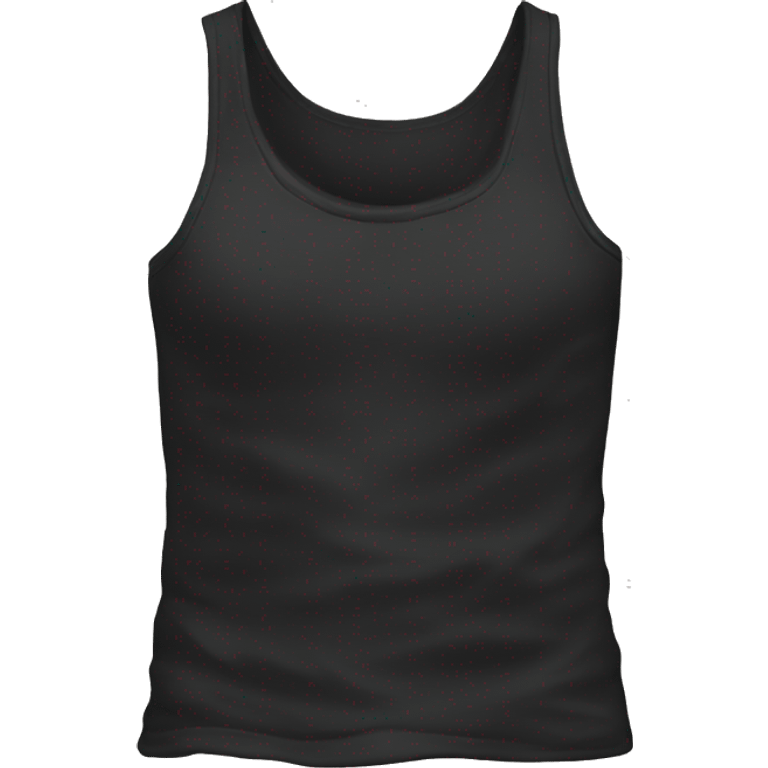 off black tank top realistic soft textures no background emoji