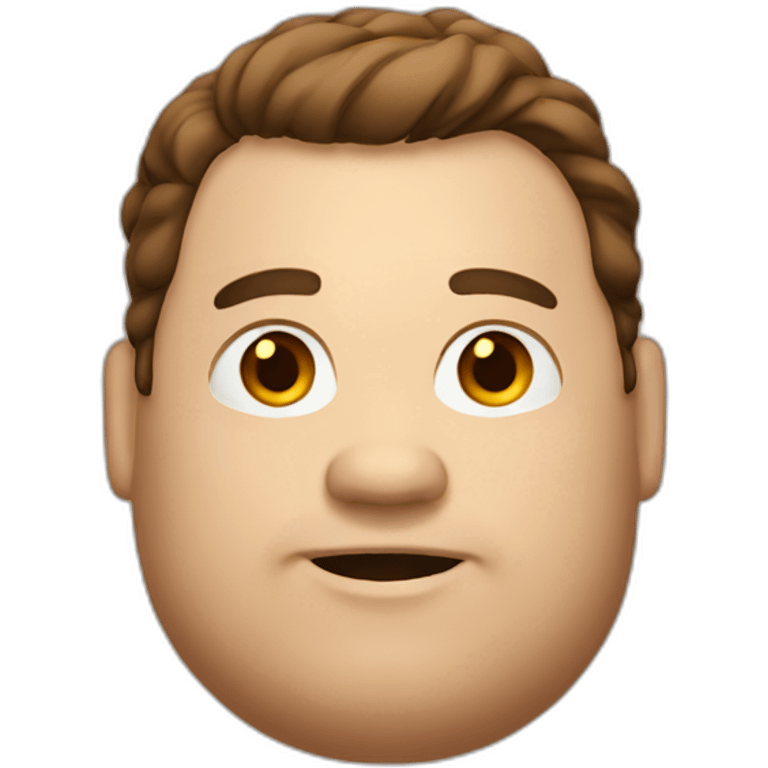 A fat man with brown hair emoji