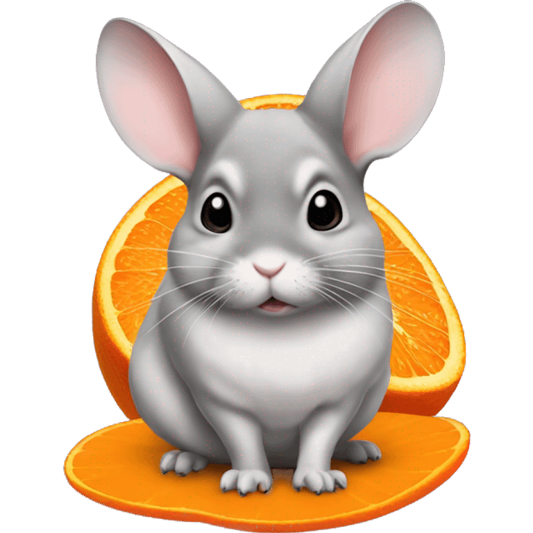 chinchilla on orange emoji