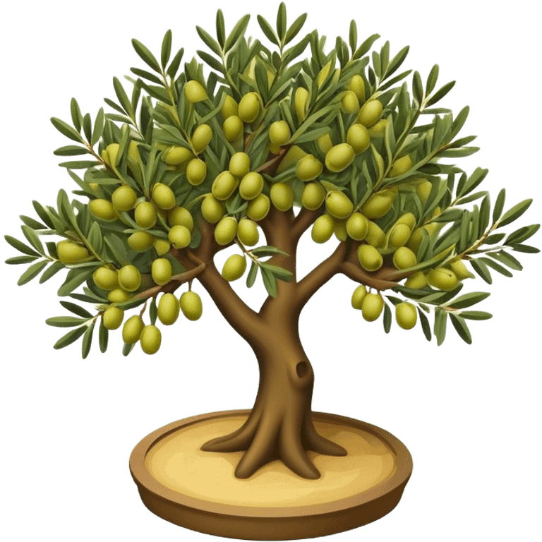 Isometric olive tree emoji