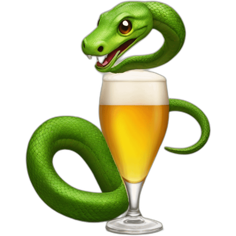 Serpent bière emoji