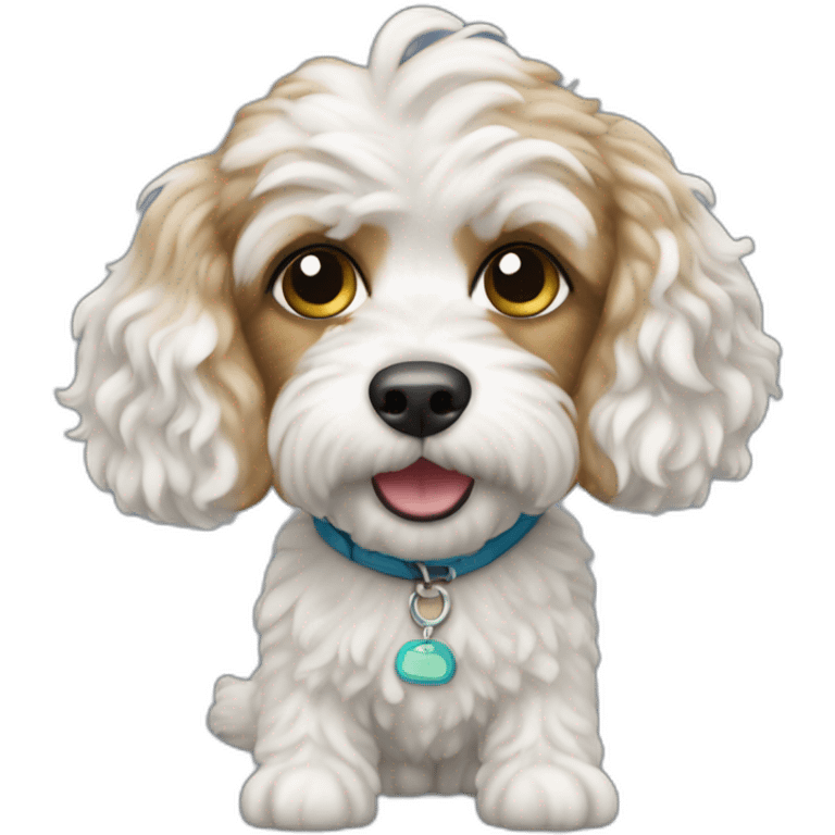 White Cavapoo Tour Guide  emoji