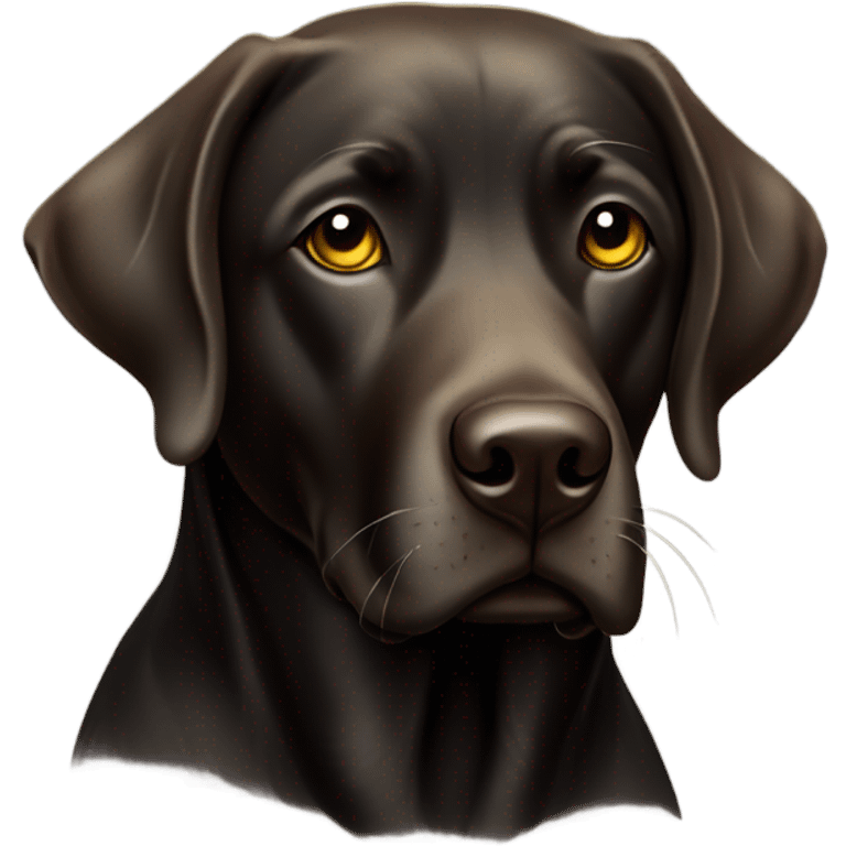 black lab with yellowish brownish eyes and a cooler that says Nellie with a little bit of white of its chest. emoji