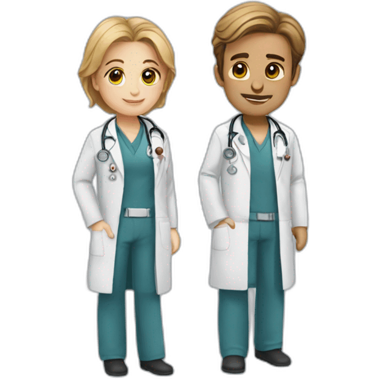 Two doctors in love emoji