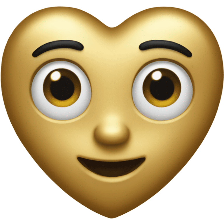 Gold heart emoji emoji