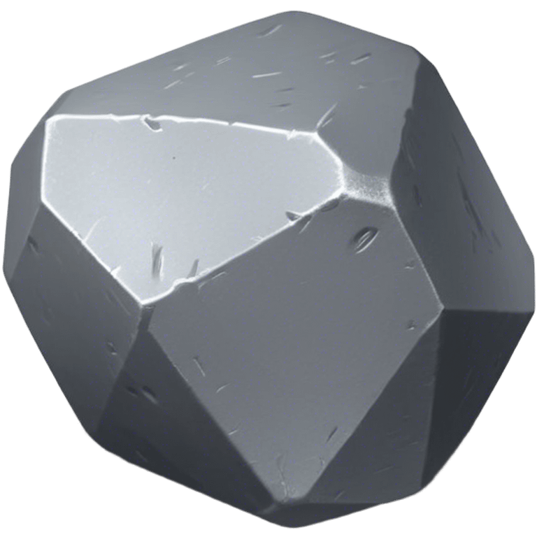 Cinematic Realistic Lead Ore, Heavy and dense, with a matte gray surface and subtle metallic glimmer. The metal's weight and durability are evident, with soft, sharp edges and a slight texture that enhances its solid presence. Soft glowing outline, capturing the essence of raw strength and industrial power in lead ore. emoji