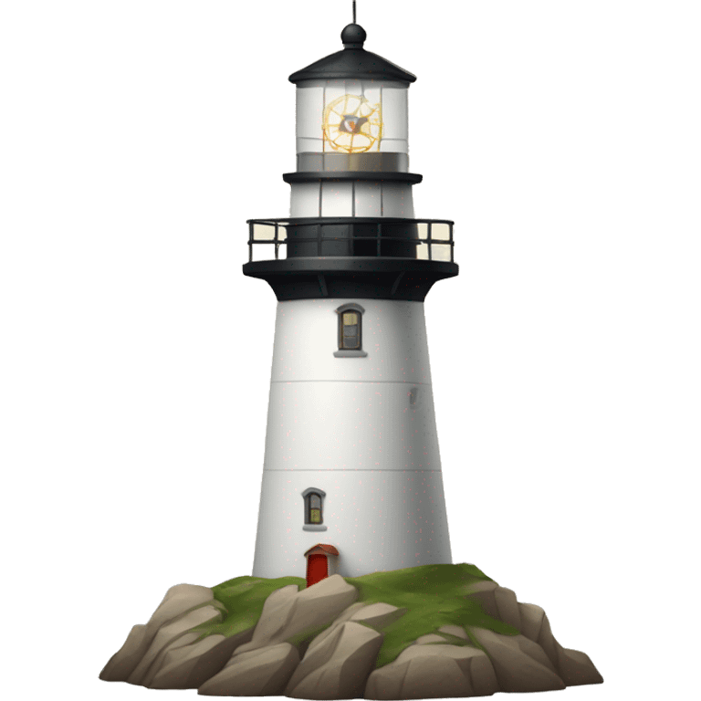 Lighthouse with compass emoji