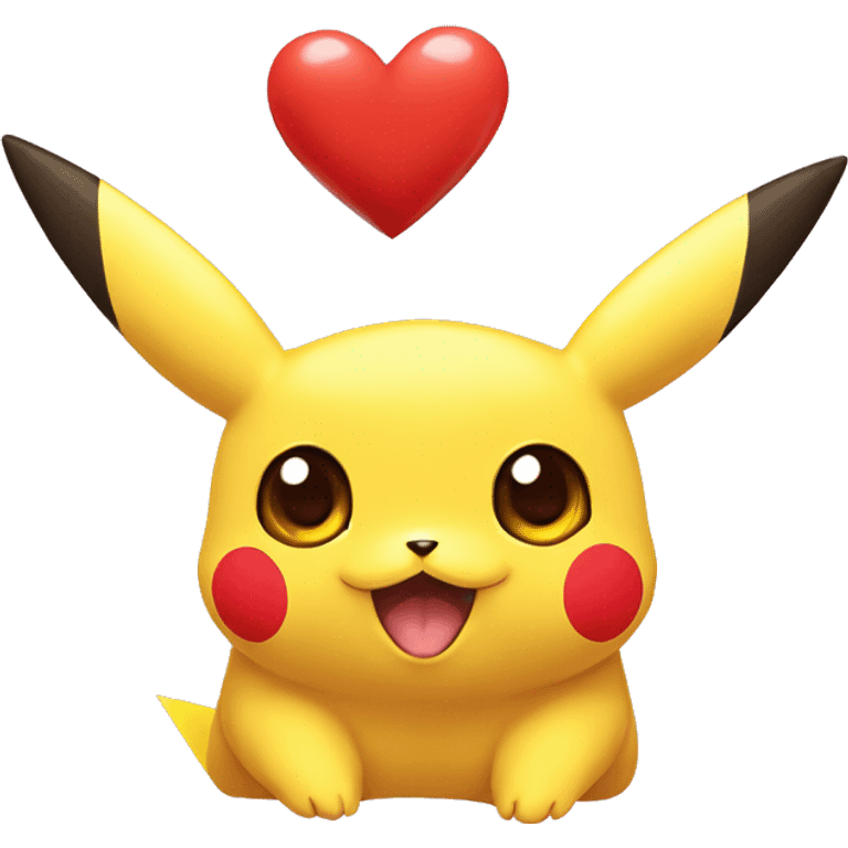 Pikachu con ojos de corazón emoji