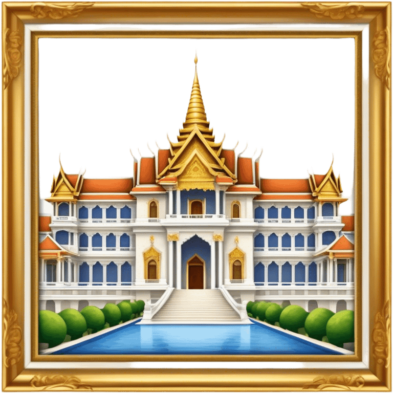 Cinematic Realistic Grand Palace Landmark Emoji, showcasing opulent palace architecture rendered with rich textures and regal, dynamic lighting. emoji