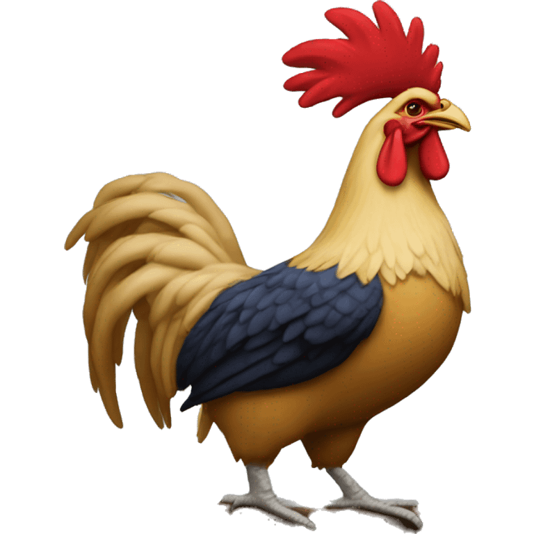 Gamecock riding a commodore  emoji