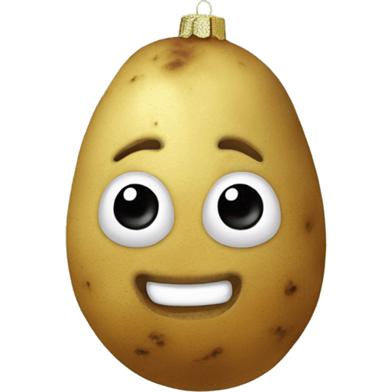 potato as christmas tree ornaments emoji