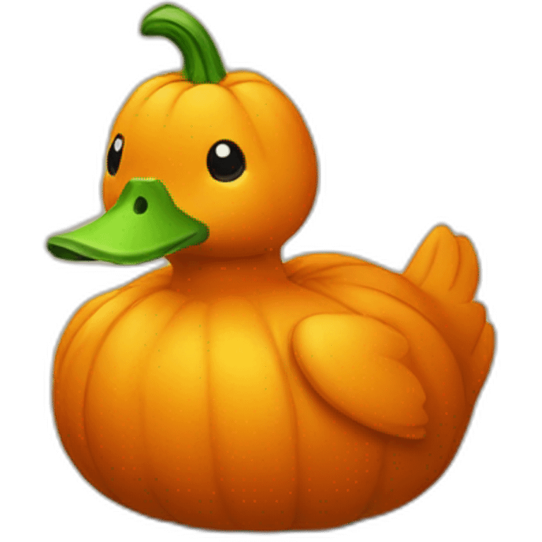 Pumpkin duck emoji