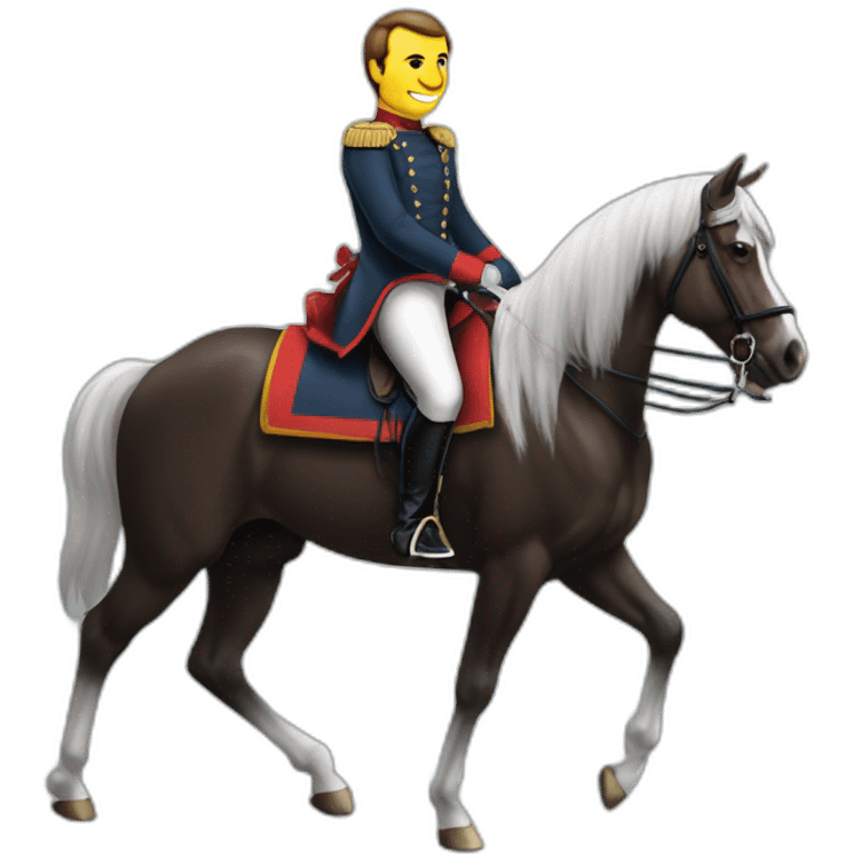 Macron sur un cheval emoji