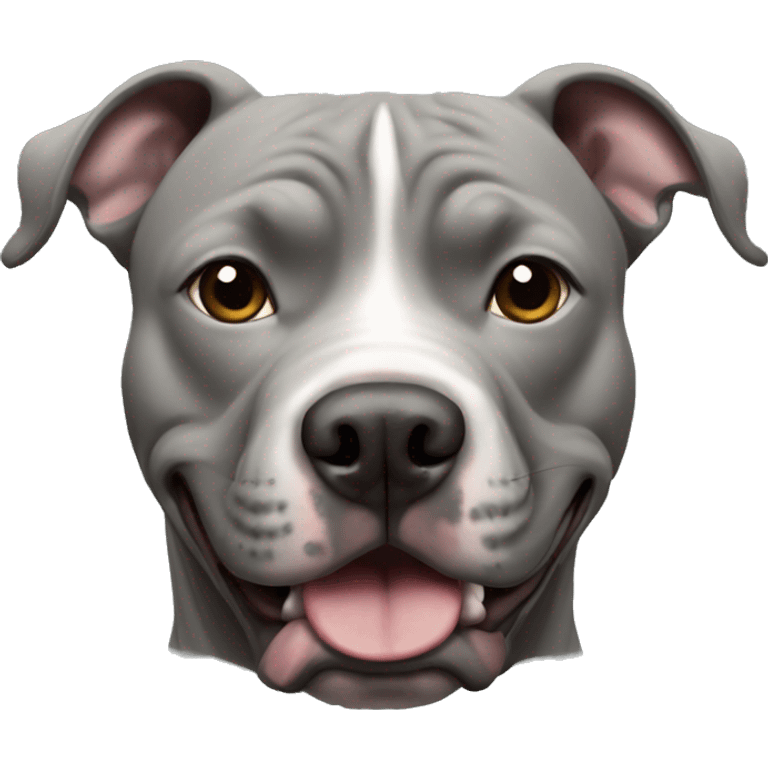 Grey Pitt bull emoji