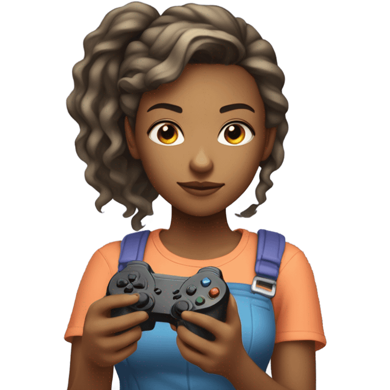 White girl gamer girl emoji