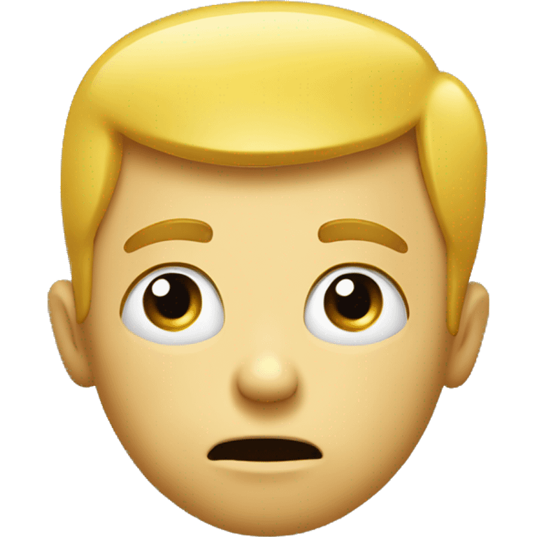 A yellow face with furrowed eyebrows looking upwards with thumb and index finger resting on its chin. emoji