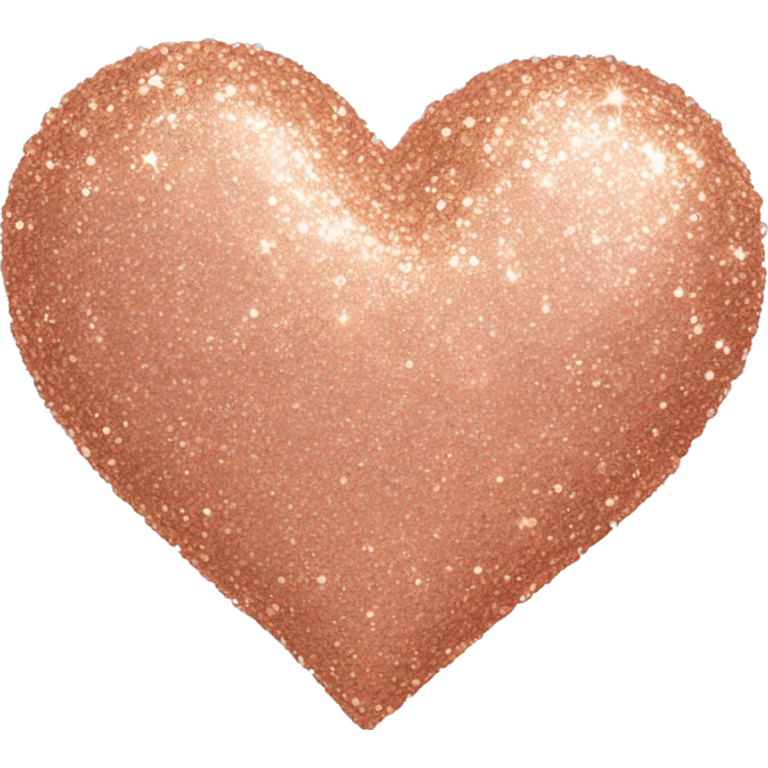 Sparkly rose gold heart emoji