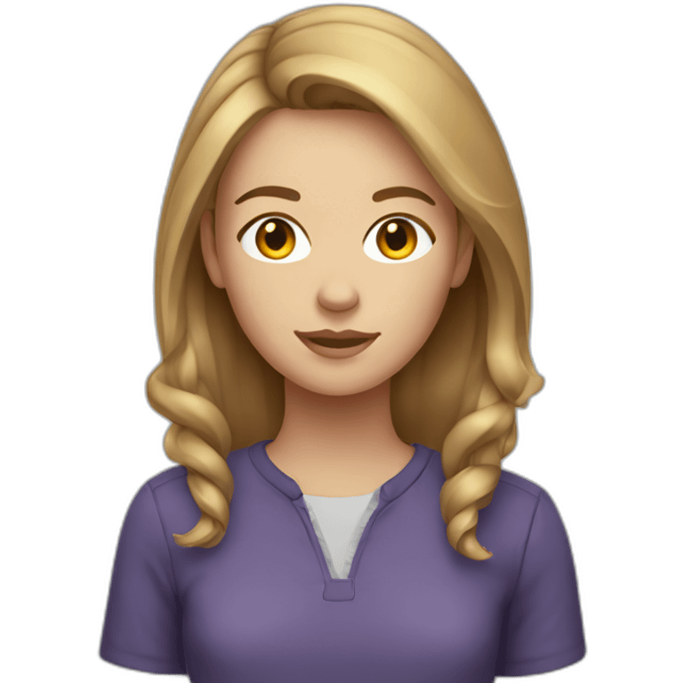 white female teenager with short light brown hair emoji