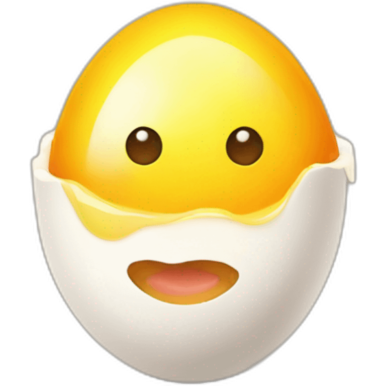 cute Sunny-side-up egg with eyes emoji