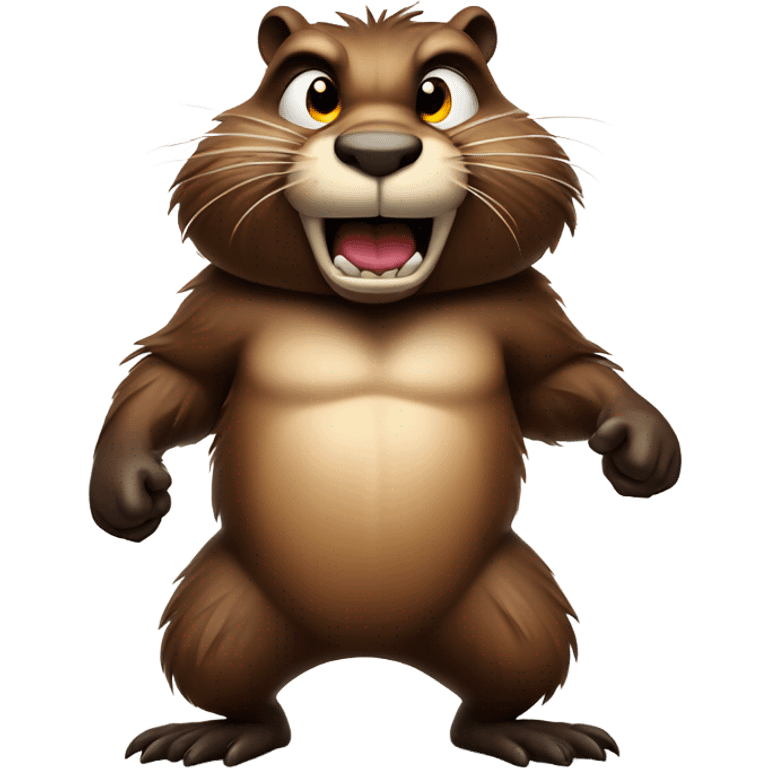 angry beaver showing middle  emoji