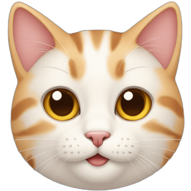 Cat with cute face emoji