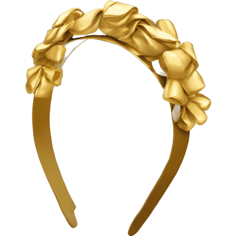 A gold headband with 2025 attached to the top of the headband no person emoji