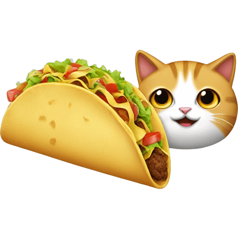 cat and taco emoji