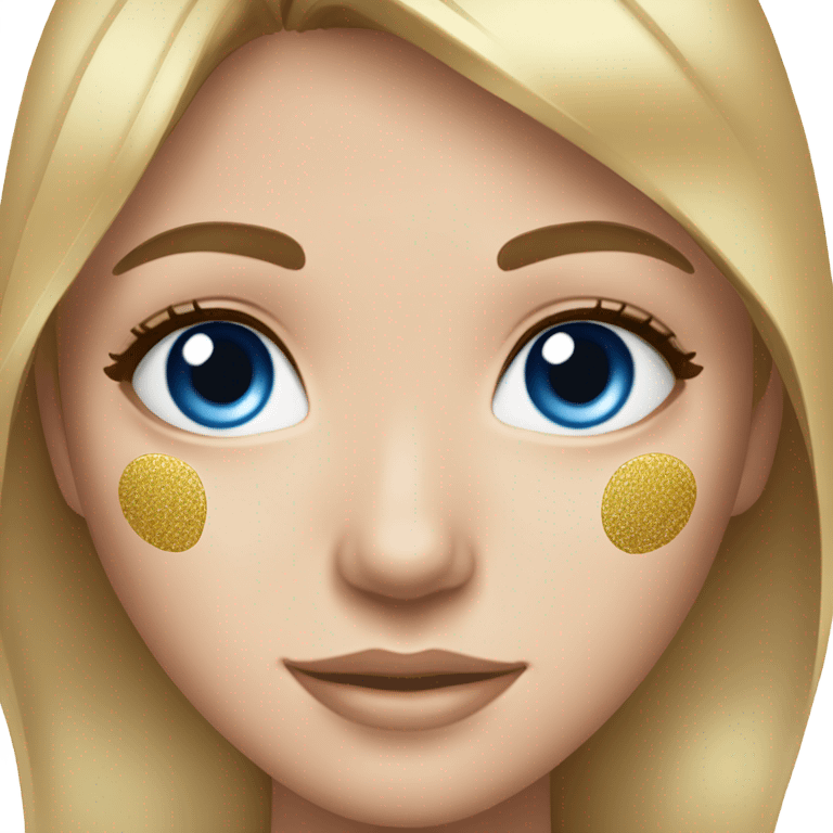 Gold eye patches Skin care on white freackles skin of a brunett blue eyes girl  emoji