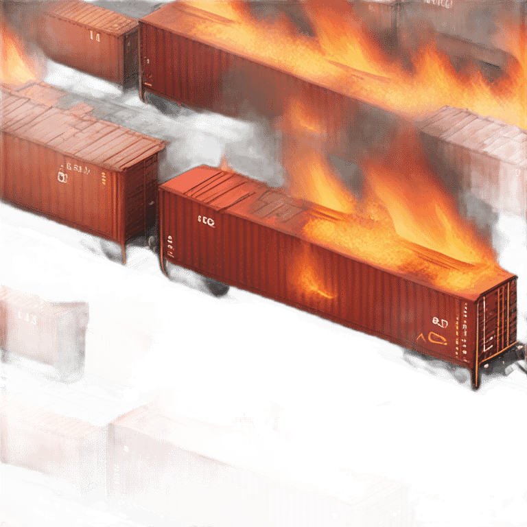 Freight on fire emoji