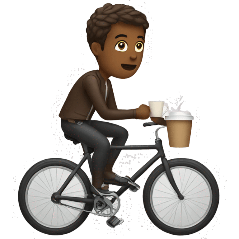 bicycle rider drinking coffee emoji