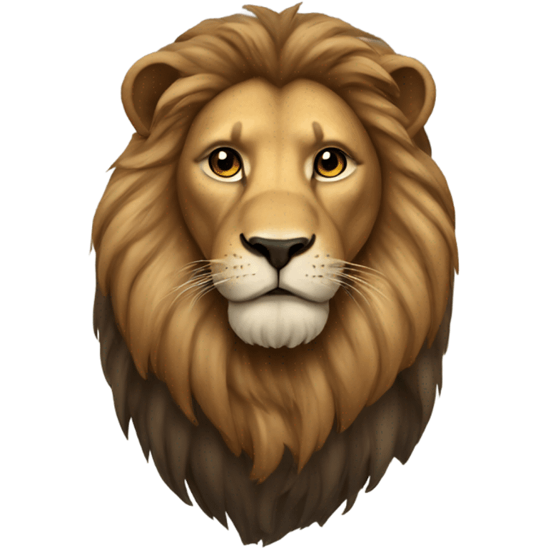 Realistic lion emoji