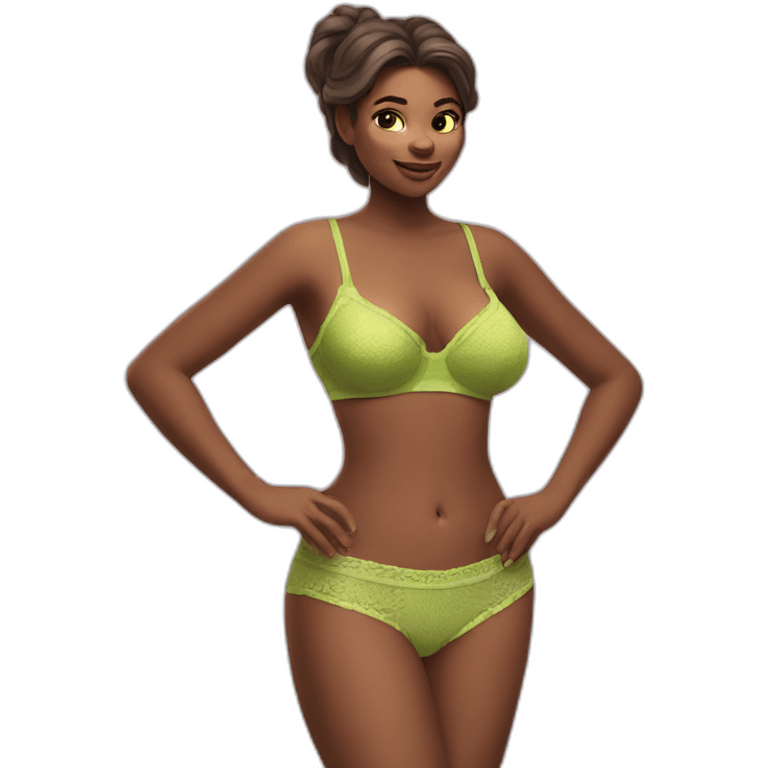 Female shrek underwear model emoji