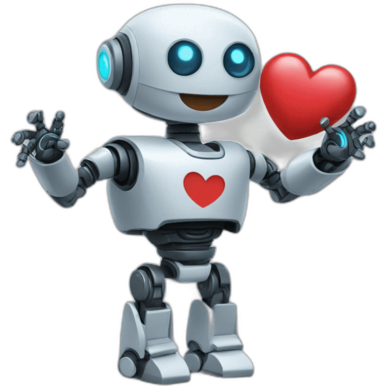 robot doing heart with hands emoji