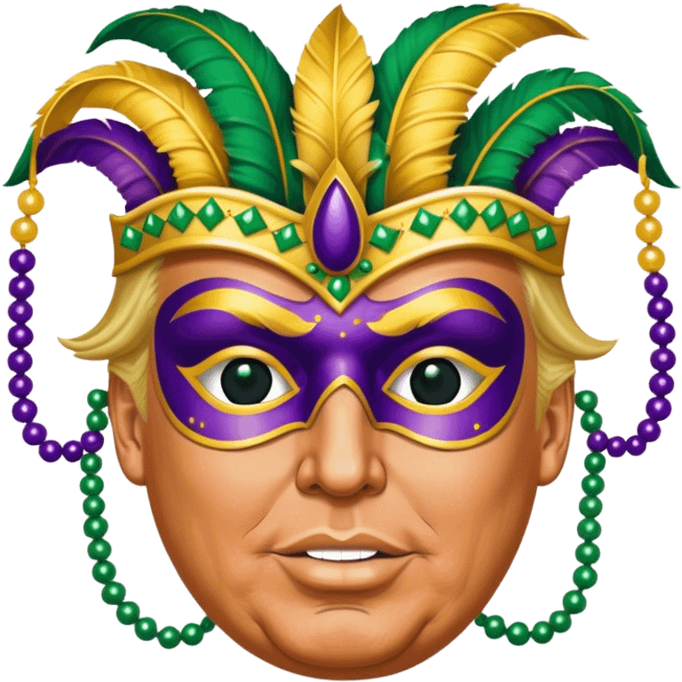 Donald trump at Mardi Gras  emoji