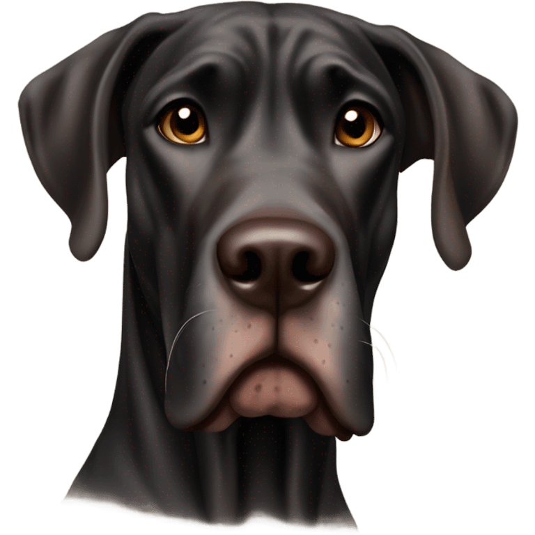 Black and brown Great dane emoji