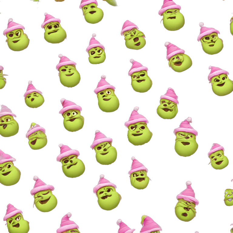 Pink grinchmas emoji