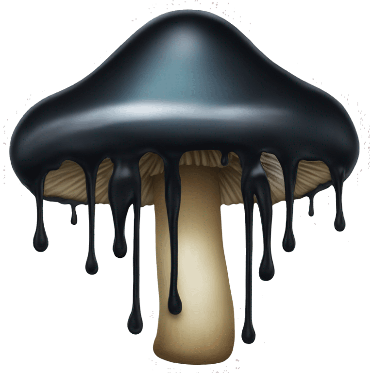 Black Dripping mushroom emoji