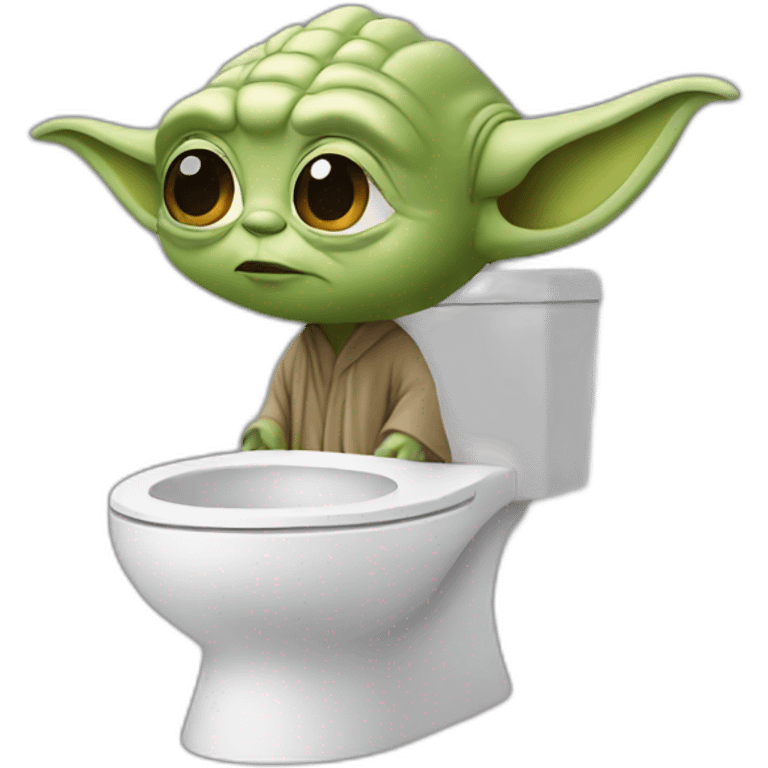 Yoda fait au toilette emoji