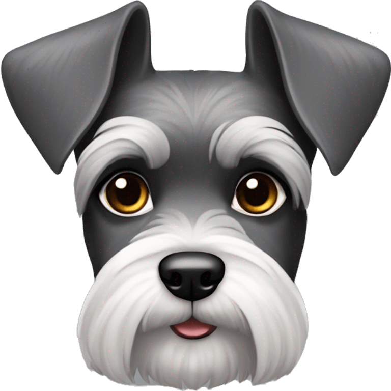 perro schnauzer plata cuerpo con mujer morena pelo negro emoji