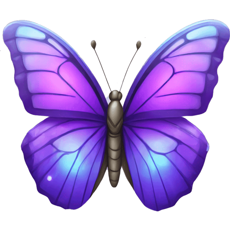 Purple-Shiny-Gem-Crystal-Glossy-Butterfly emoji