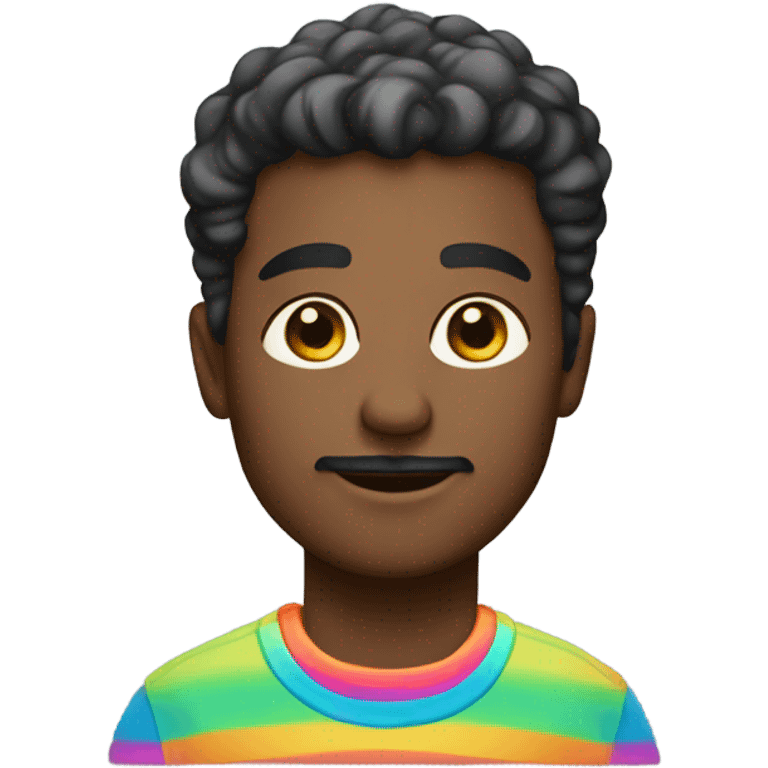 Handsome man rainbow emoji