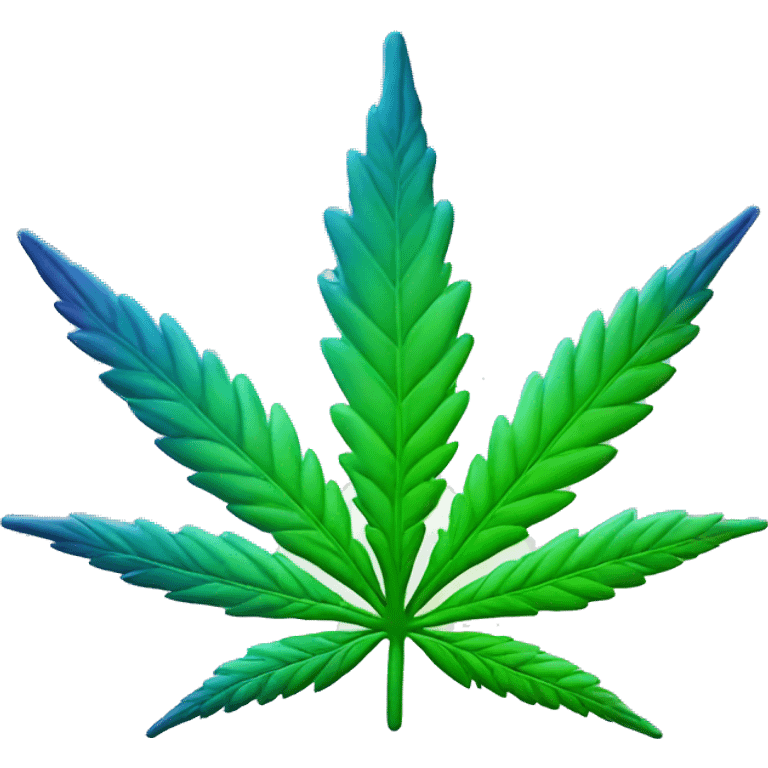 Cannabis leaf with gradient glow emoji