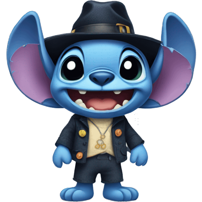 Stitch Disney dressed for Halloween emoji