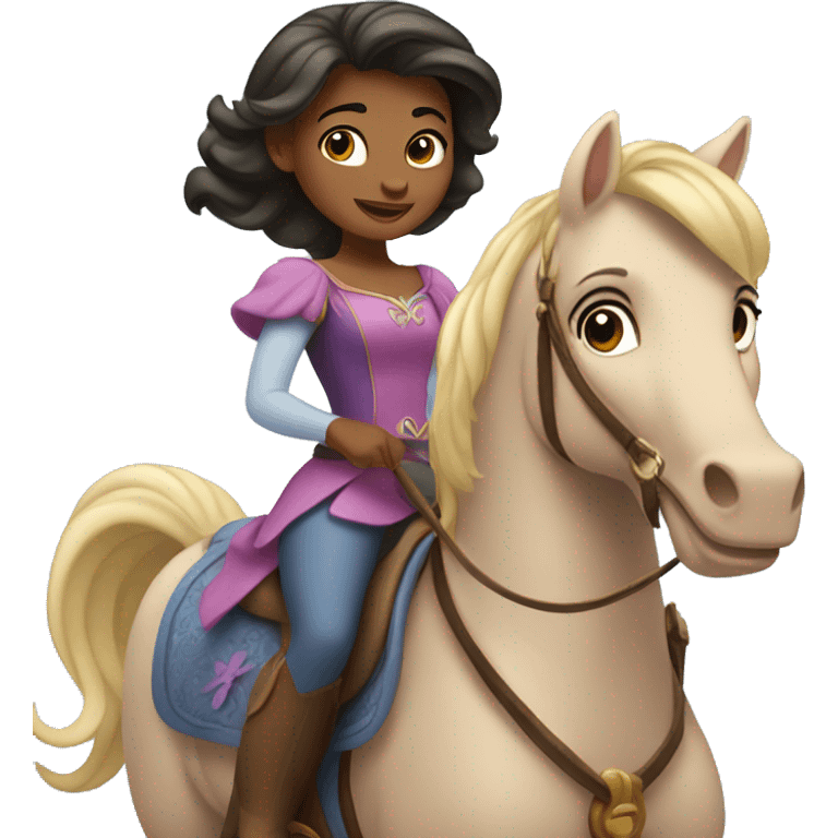 disney princess riding a horse emoji