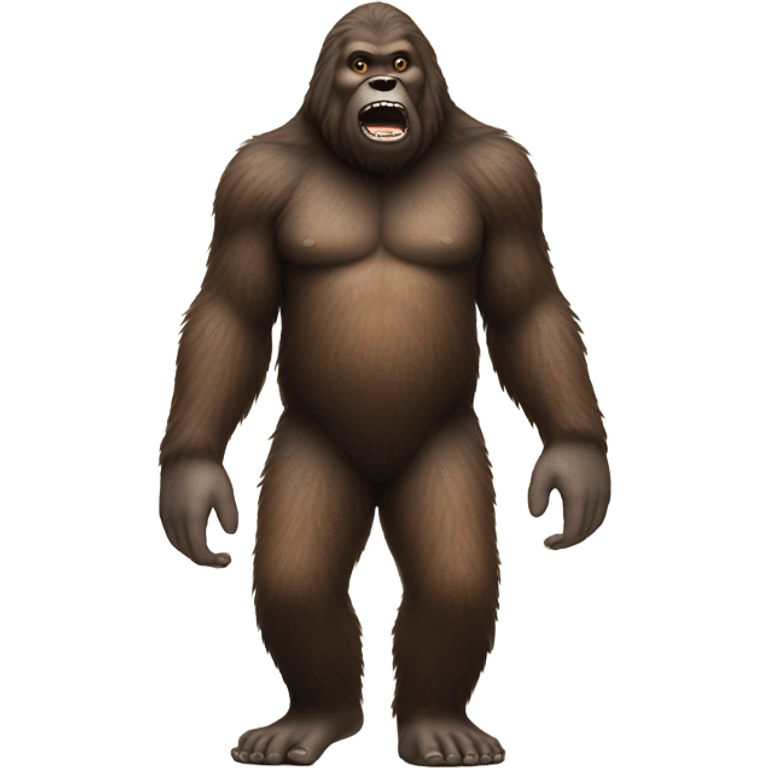 Bigfoot with bear head and human legs  emoji