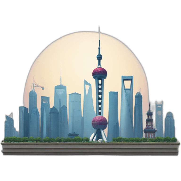 shanghai skyline emoji