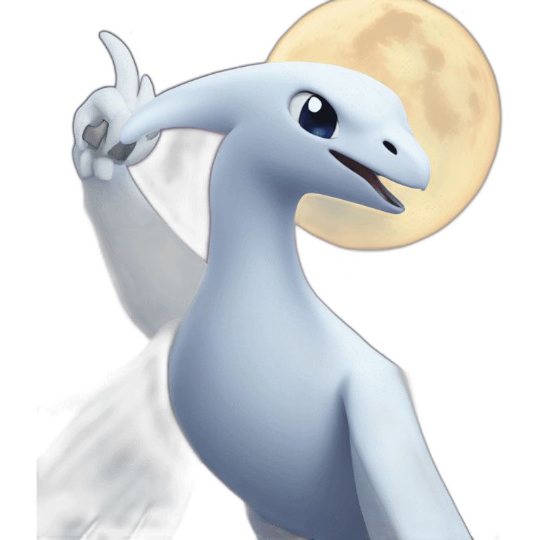 Lugia to the moon emoji