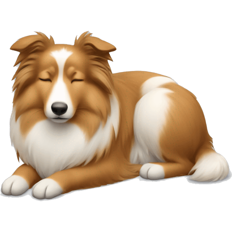 sleeping shetland sheepdog emoji