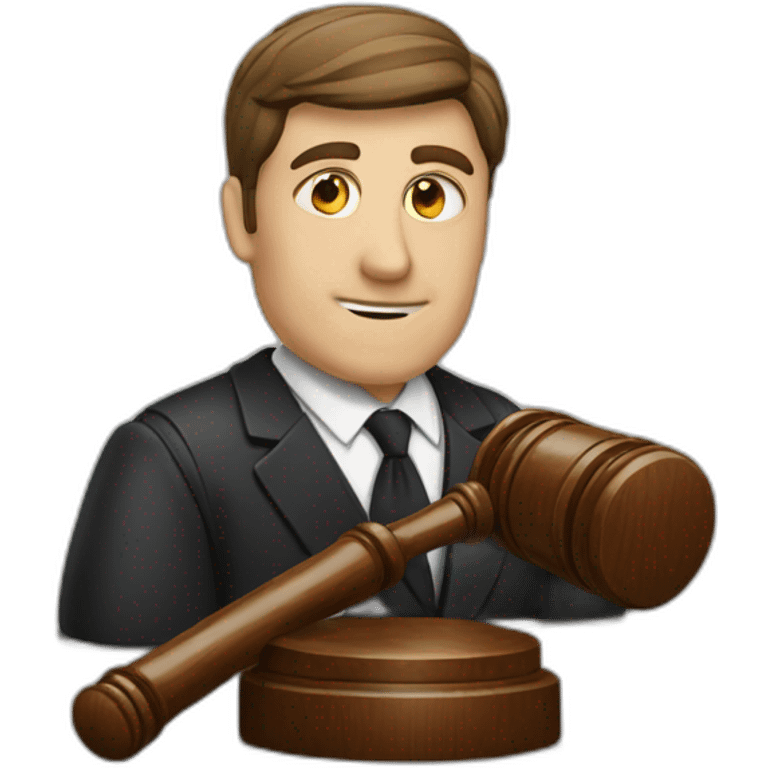 lawyer with the gavel emoji