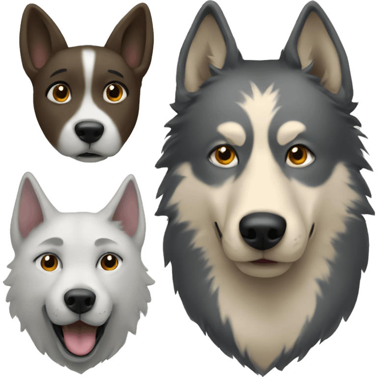 dog and wolf  emoji